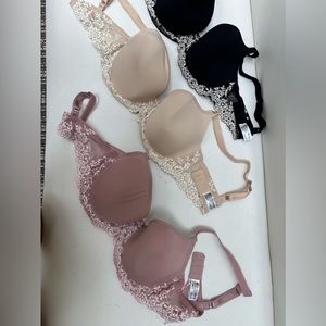 Wacoal 3 ea Embrace 853191 Underwire Bras 36C